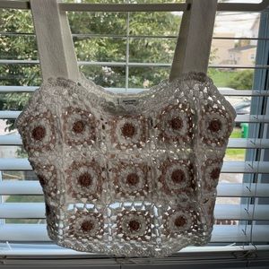 Abercrombie and fitch crochet tank